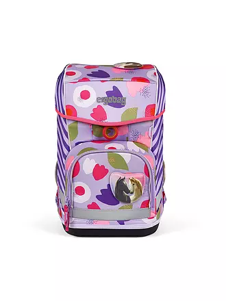 ERGOBAG | Set de mochila escolar de 6 piezas CUBO Light - BlütenzauBär | lila